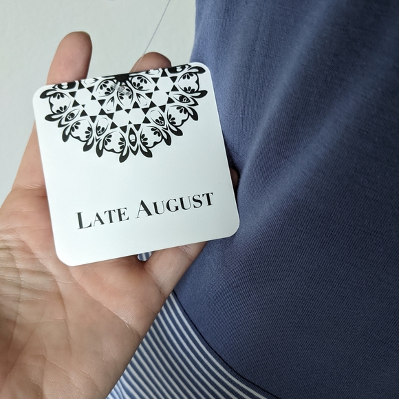 S - Late August - Striped Soft Pocket Tee - Picture 6 of 9